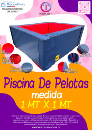Piscina De Pelotas Sensorial 1MT X 1MT
