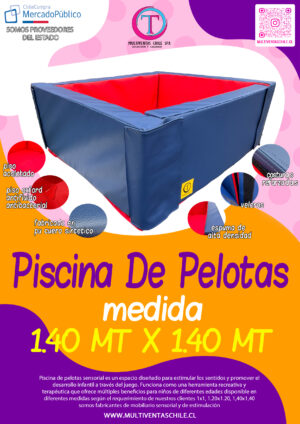 Piscina De Pelotas Sensorial 1.40MT X 1.40MT